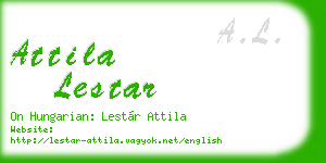 attila lestar business card