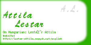 attila lestar business card